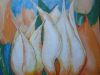 Tulipany liliowate<br>116x89 cm, akryl/ płótno<br>wł. prywatna
